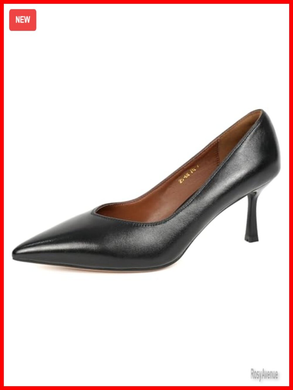 Genuine Leather Lamb Suede Pointed-Toe Mid-Heel Pumps Office Dress Shoes